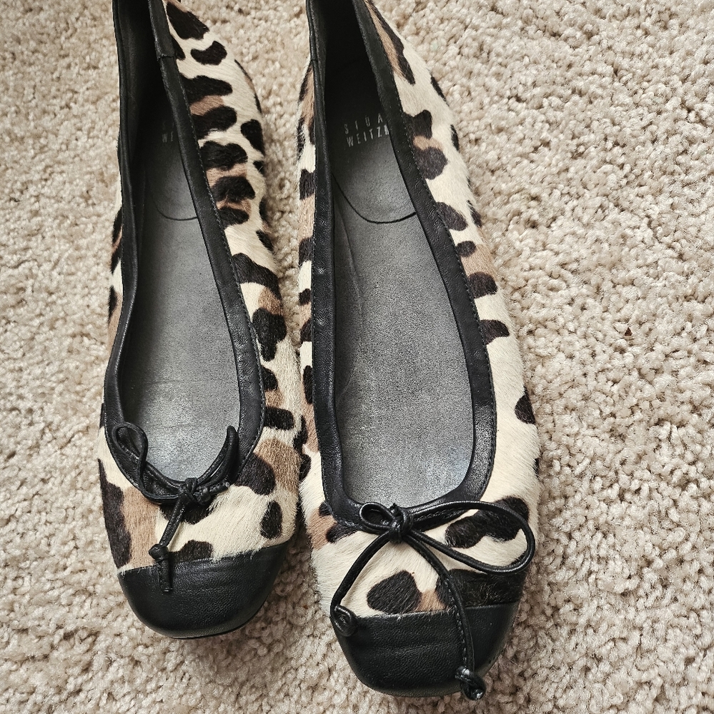 Stuart Weitzman leapord flares